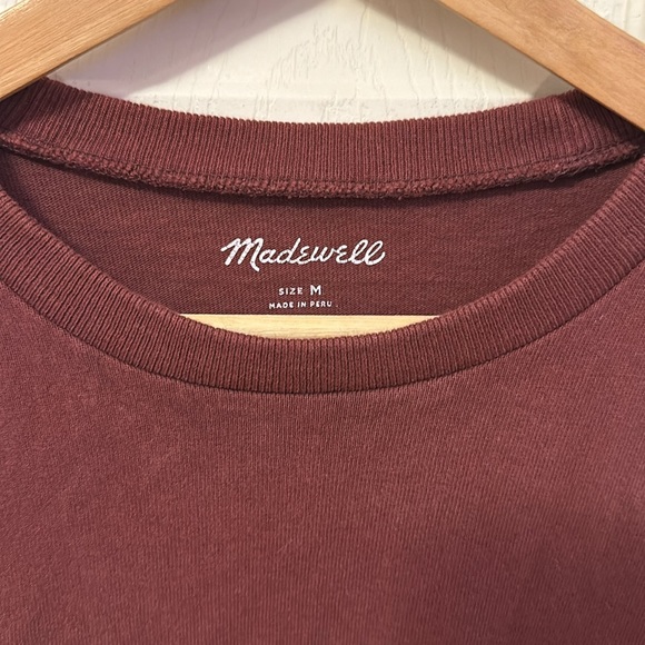 Madewell men’s rustic maroon long sleeve pullover size medium - Picture 7 of 7